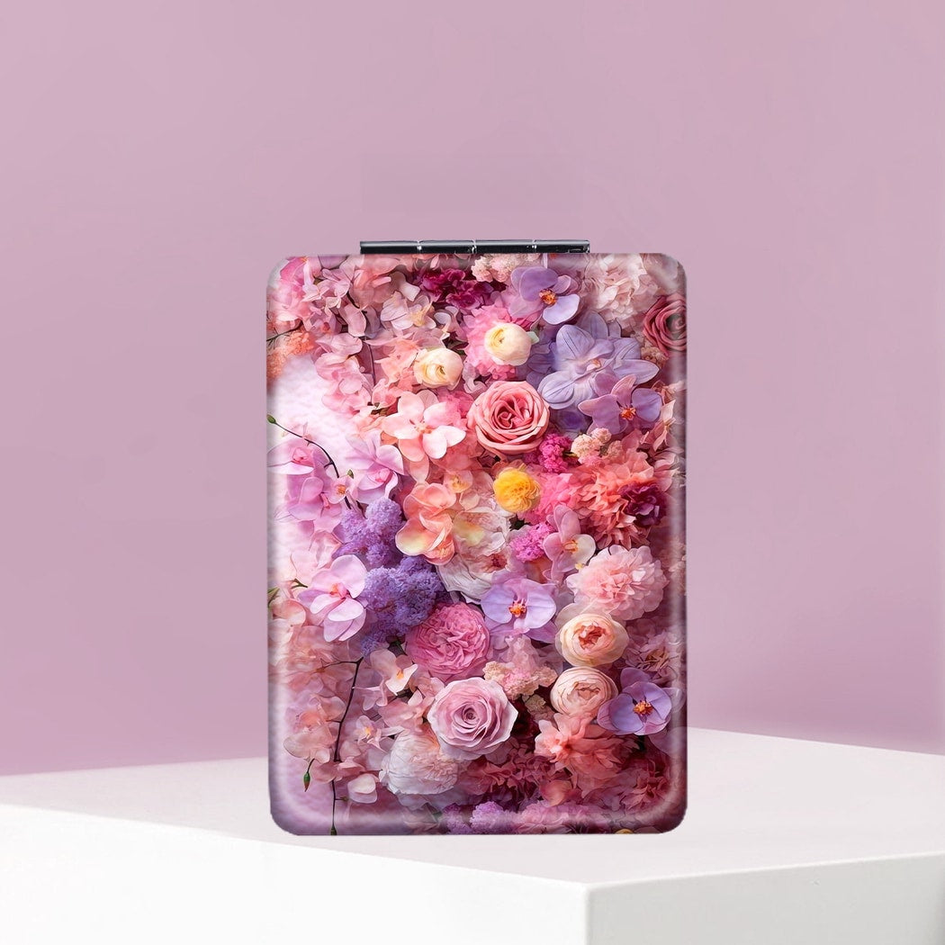 Mirroray - Gradient Floral Compact Travel Makeup Mirror