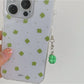 Keypus - Beaded Four Leaf Clover Alloy Keychain
