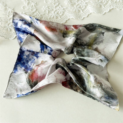 GIFTY - Tie-Dye & Oil Painting Style Square Scrunchie