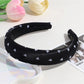 Gifty - Heart Print Satin Look Padded Fabric Headband