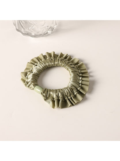 Gifty - Solid Color Satin Finish Ruffle Scrunchie