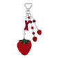 Keypus - Y2K Strawberry Bow Acrylic Bag Charm Keychain
