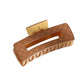 Beau - Geometric Plastic Alloy Square Form Claw Clip