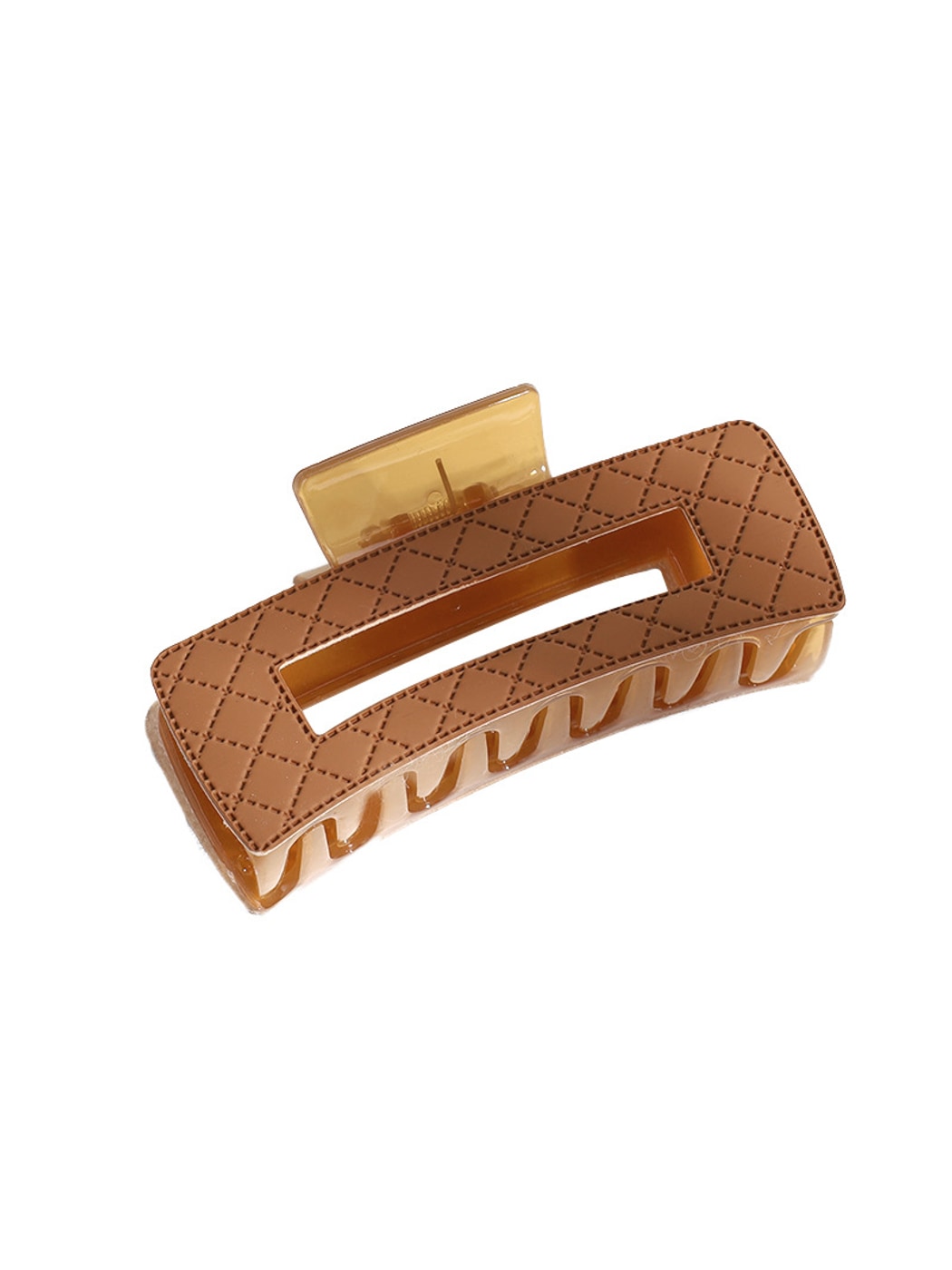 Beau - Geometric Plastic Alloy Square Form Claw Clip