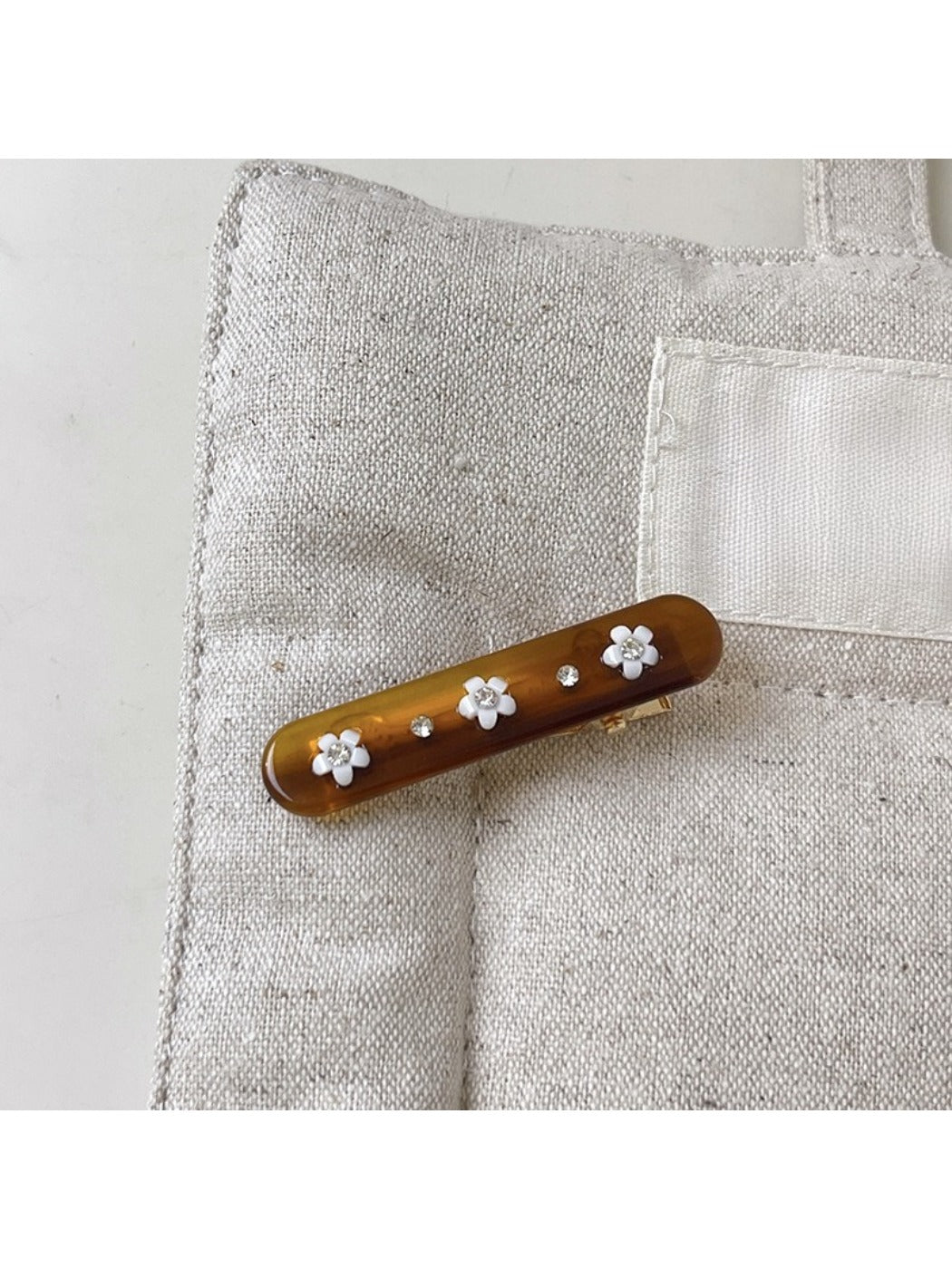 Beau - Floral Rectangular Hair Clip
