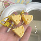 Keypus - Cute Cheese Shaped Bag Charm Alloy Keychain