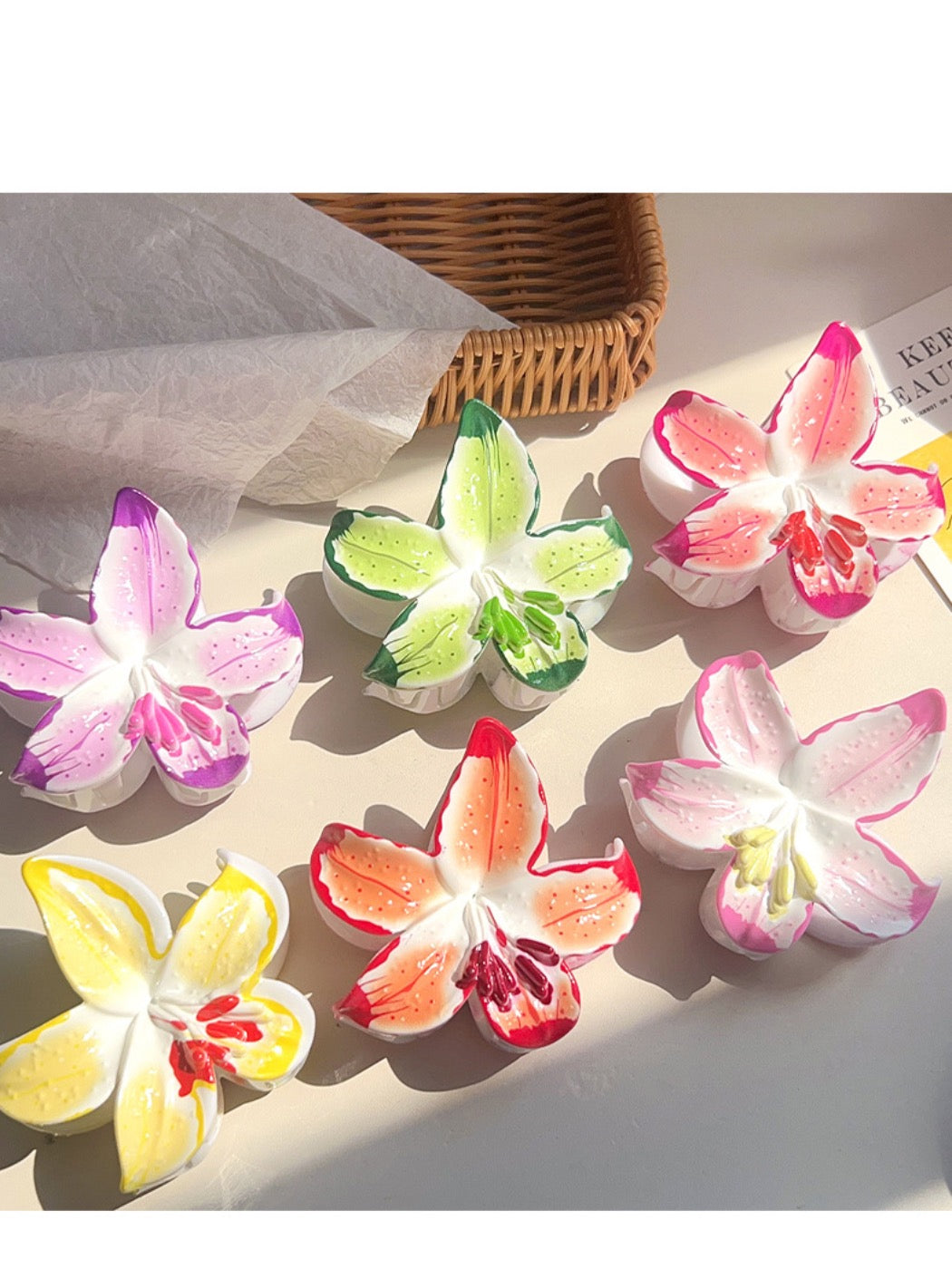 Beau - Colorful Egg Flower Hair Clip