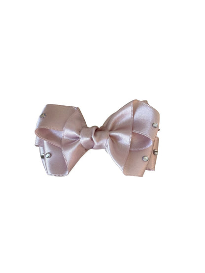 Beau - Layered Satin Look Sparkle Bow Hair Clip