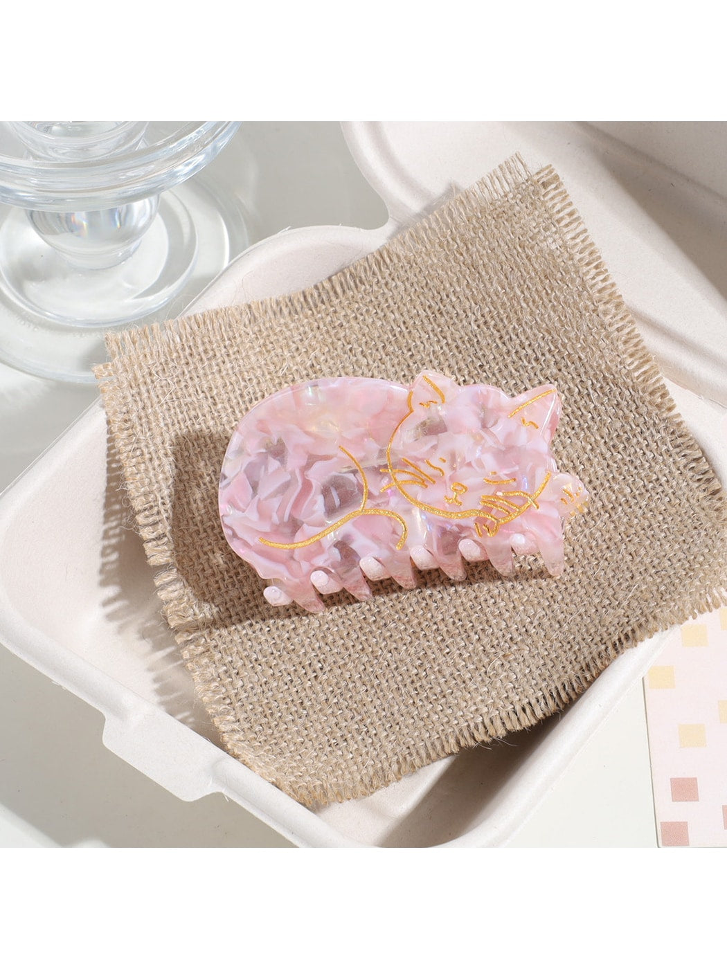 Beau - Glossy Acrylic Animal Design Hair Claw Clip