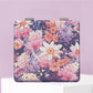 Mirroray - Floral Print PU Folding Makeup Mirror