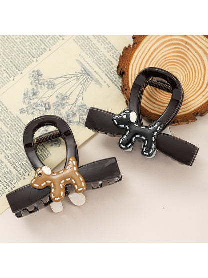 Beau - Vintage Medium Puppy Print Claw Clip