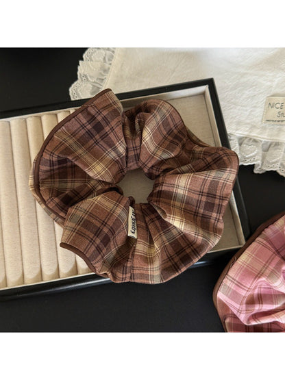 Gifty - Women's Plaid Large Intestine Hair Ring