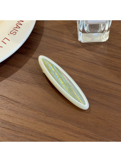 Beau - Iridescent Oval Acetate Hair Clip