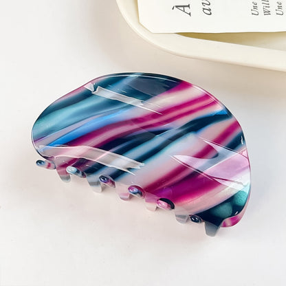 Beau - Patterned PVC Marbled Finish Claw Hair Clip