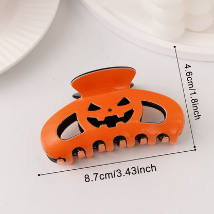 Beau - Glossy Halloween Pumpkin Claw Clip