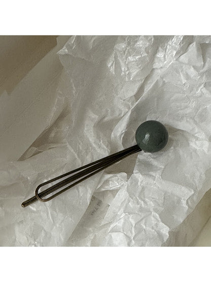 Beau - Decorative Round Ball Side Bangs Hair Clip