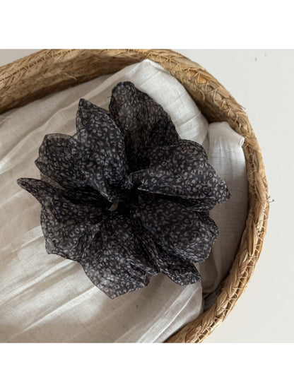 Gifty - Leopard Print Polyester Ponytail Scrunchie