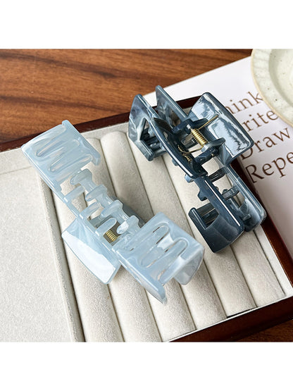 Beau - Geometric Hollow Marble Claw Clip