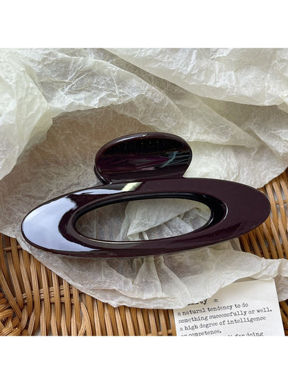 Beau - Oval Shaped Openwork Hair Claw Clip