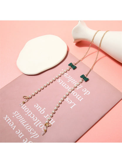 Velra - Bow Accented Beaded Eyeglass Strap