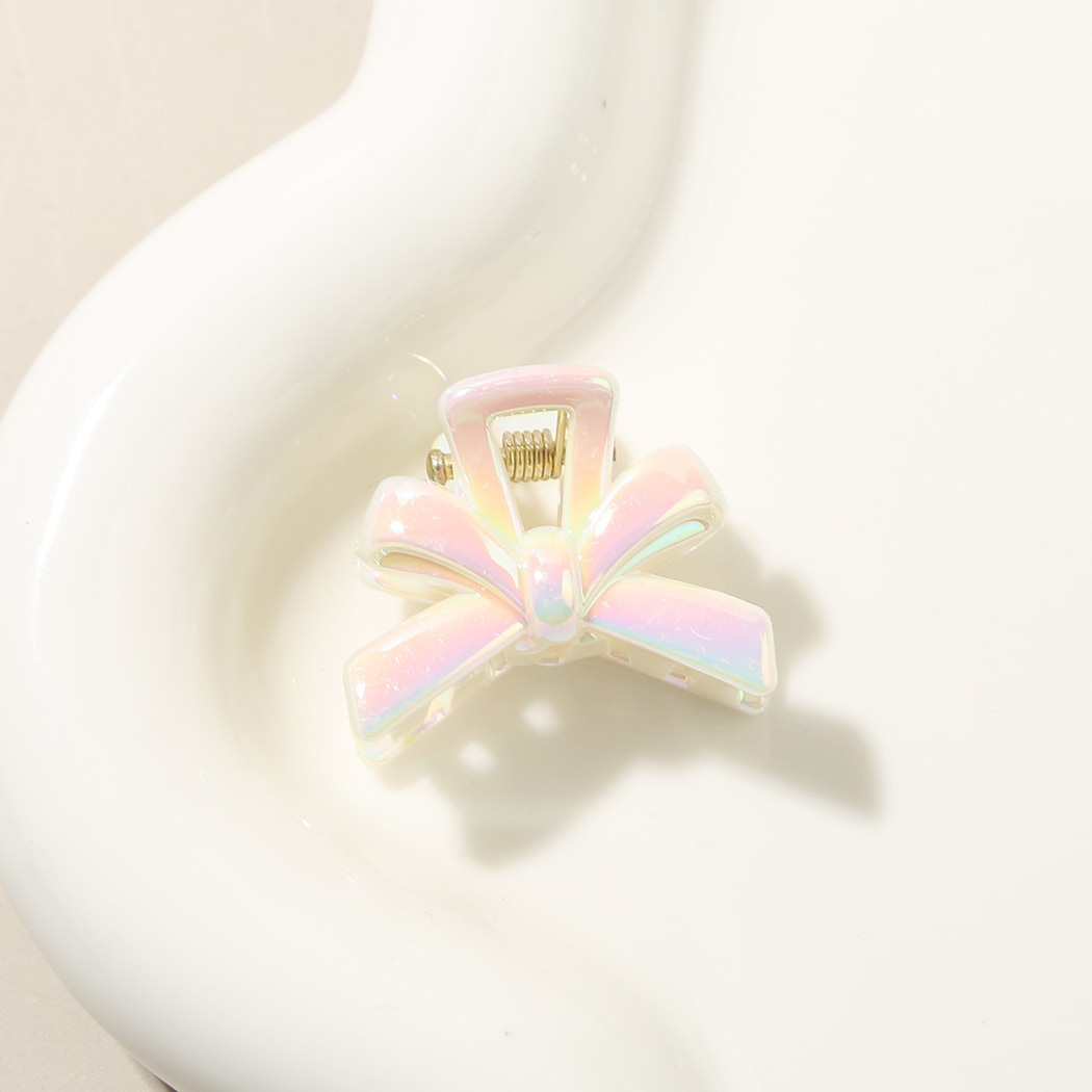 Beau - Glossy Bow Design PS Alloy Claw Hair Clip