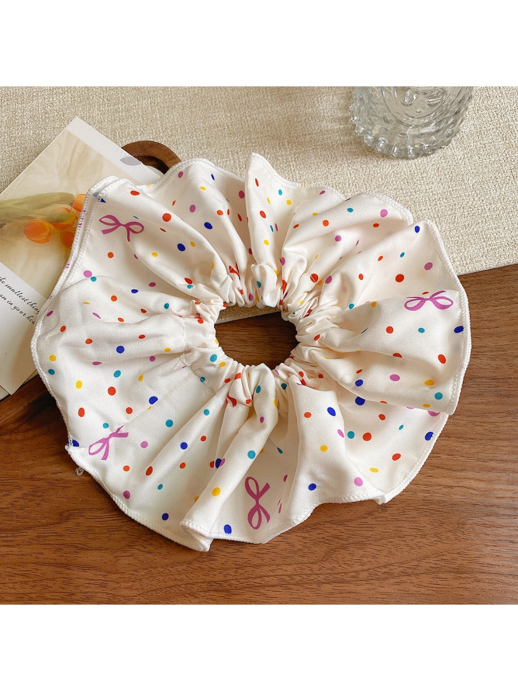 Gifty - Double Layer Floral Scrunchies for Spring
