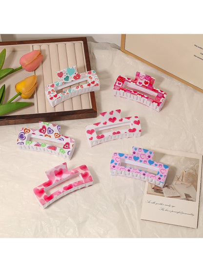 Beau - Valentine's Heart Motif Claw Clip