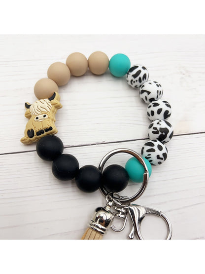Keypus - Cartoon Animal Tassel Silicone Keychain