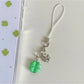 Keypus - Beaded Four Leaf Clover Alloy Keychain
