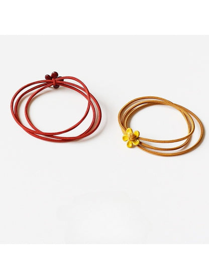 Gifty - Simple Solid Color Flower Shaped Hair Tie