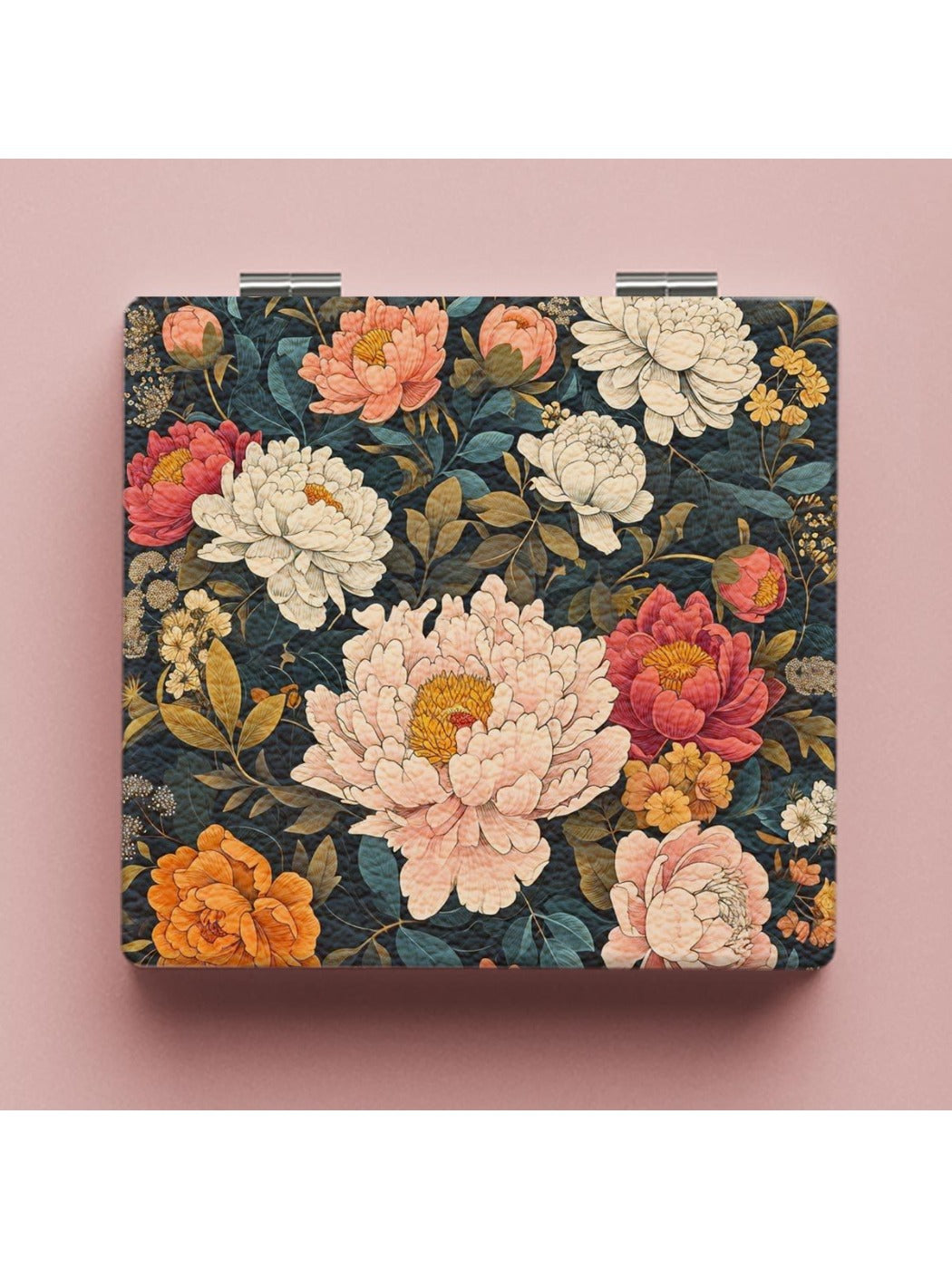 Mirroray - Retro Folding Flower Pattern Makeup Mirror