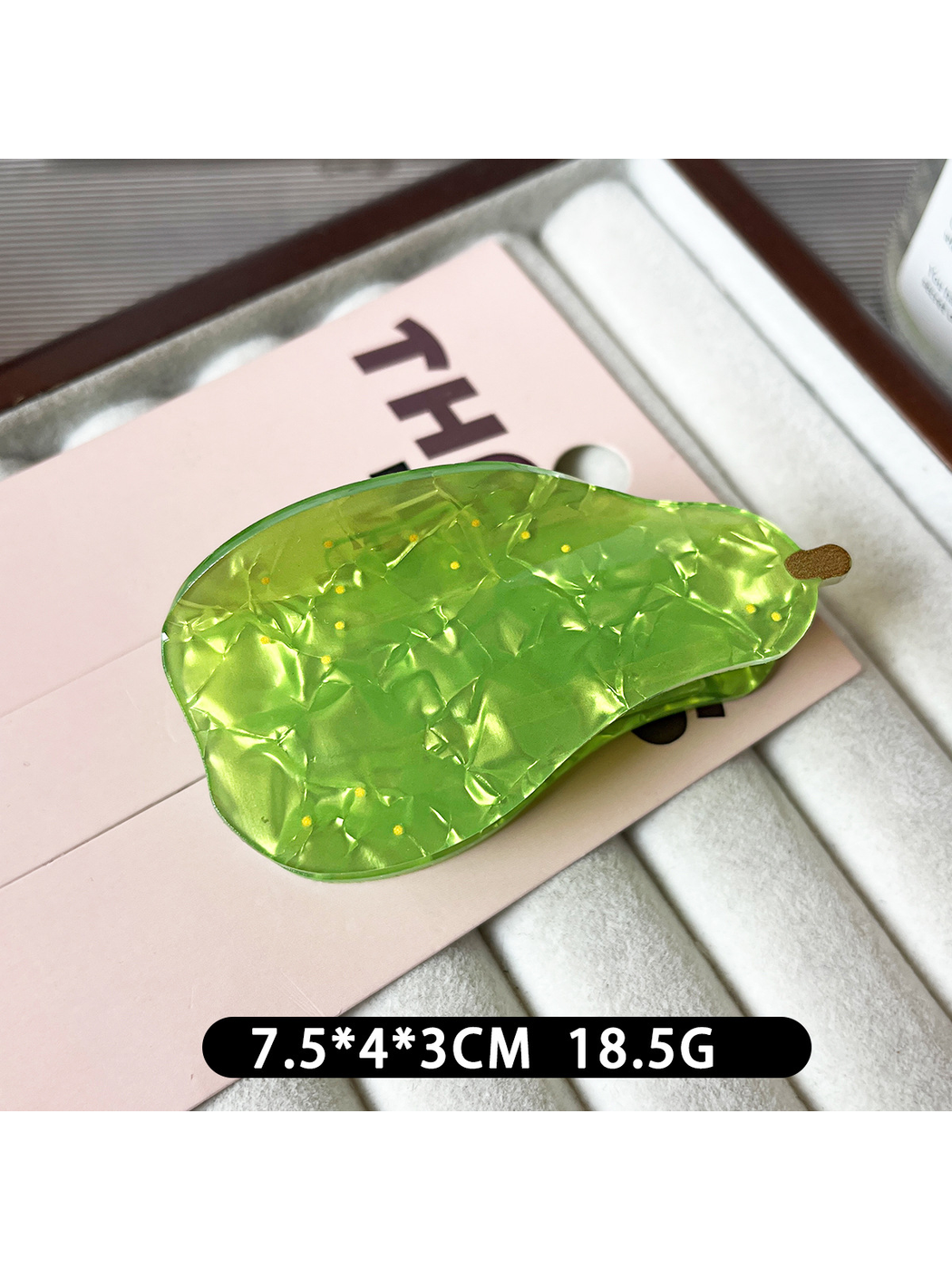 Beau - Geometric Fruit Ring Design PVC Hair Claw Clip