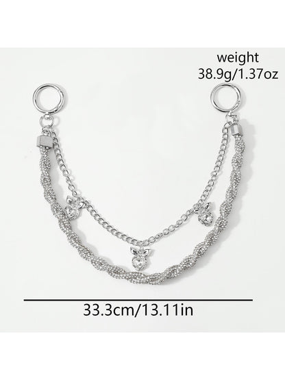 Keypus - Y2K Heart Chain Decorative Bag Charm Keychain