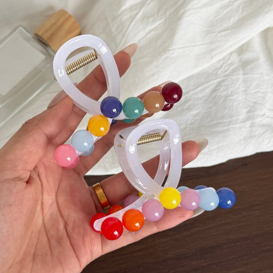 Beau - Playful Beaded Plastic Claw Clip