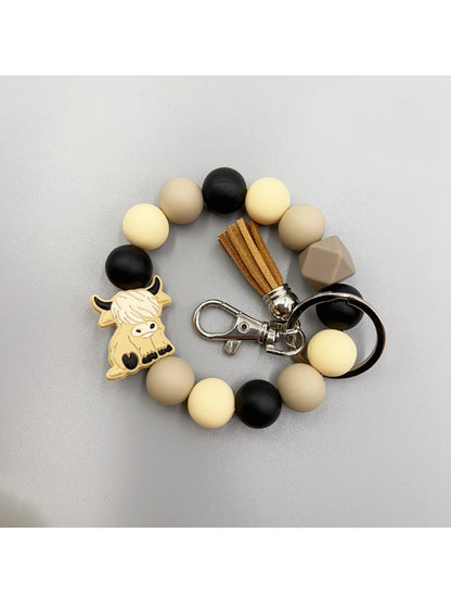 Keypus - Cartoon Animal Tassel Silicone Keychain