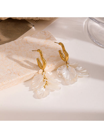 Earedge - Elegant Floral Drop Earrings
