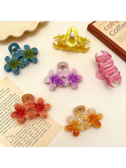 Beau - Sweet Floral Double Bloom Hair Claw Clip