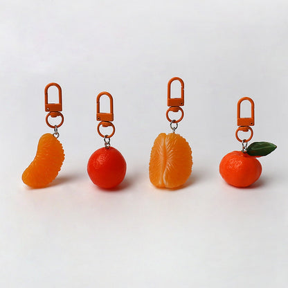 Keypus - Realistic Tangerine Fruit Bag Charm Keychain