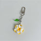 Keypus - Alloy Plastic Flower Pendant Bag Charm Keychain