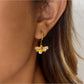 Earedge - Bee Motif Drop Earrings