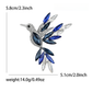 Brovia - Creative Alloy Hummingbird Rhinestone Brooch