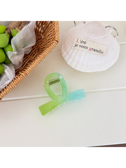 Beau - Sweet Bow Design Gradient Claw Clip
