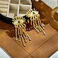 Earedge - Retro Eye Shaped Tassel Earrings