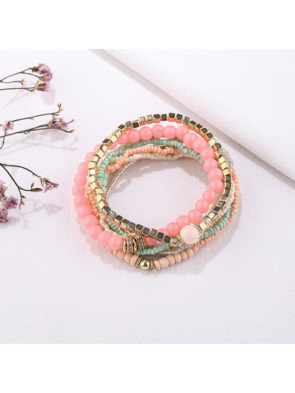 Lovra - Square Beaded Bohemian Multilayer Bracelet