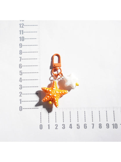 Keypus - Fun Solid Color Starfish Design Keychain