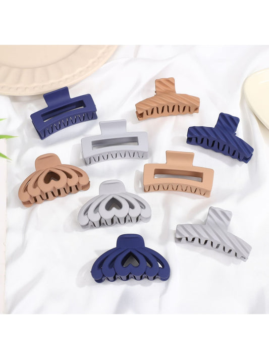 Beau - Matte Plastic Geometric Everyday Hair Claw Clip