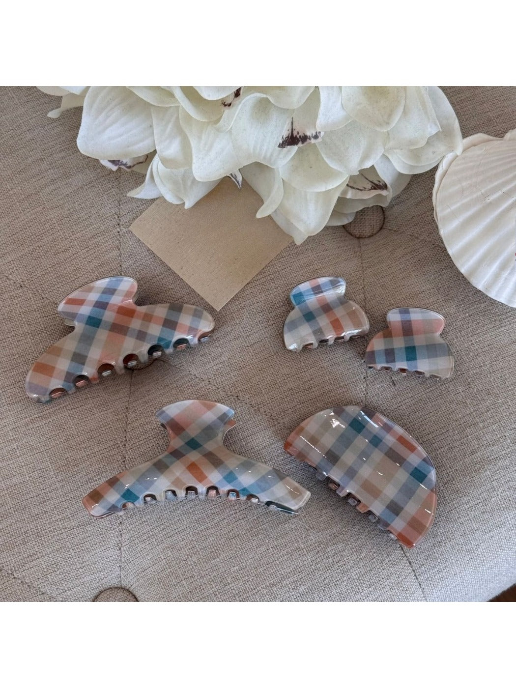 Beau - Delicate Plaid Hair Clip