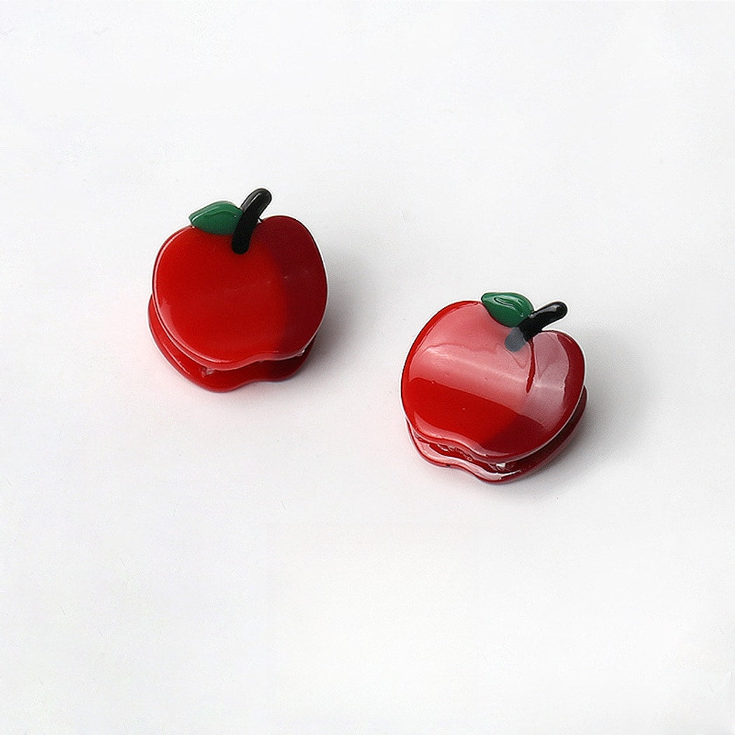 Beau - Cute Apple Shape Acetate Board Claw Clip