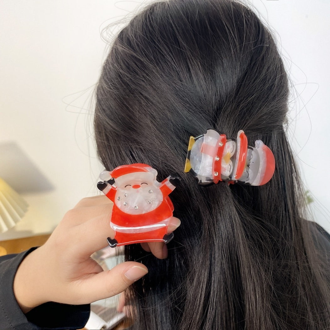 Beau - Christmas Santa Cartoon Claw Clip