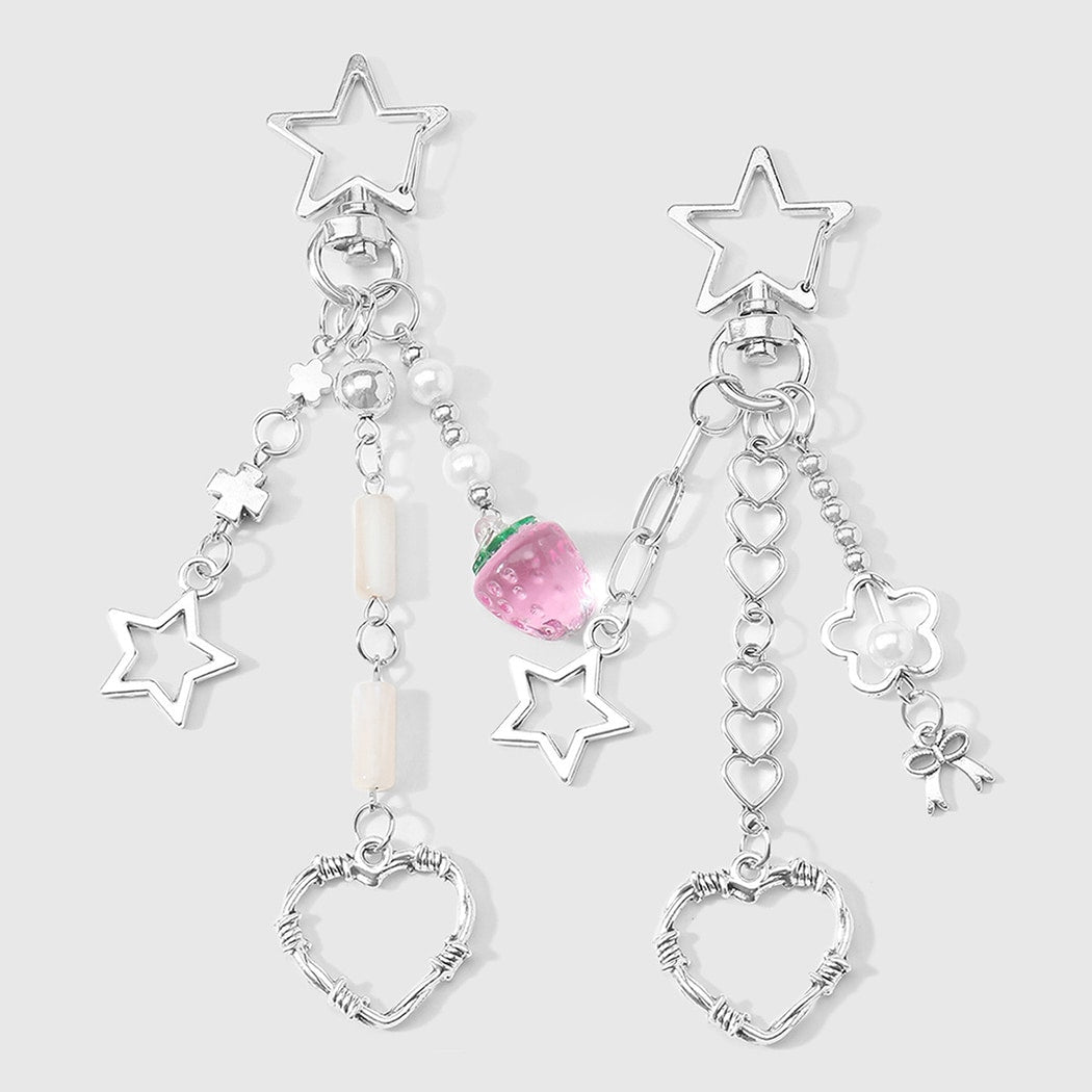 Keypus - Y2K Star Heart and Cross Keychain